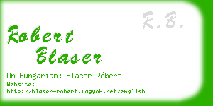 robert blaser business card